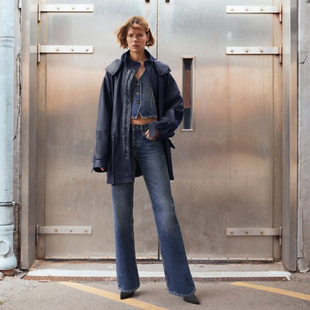 ZARA | Wash Blue | THE HIGH WAIST STRAIGHT LEG ZW JEANS - Picture 5 of 9